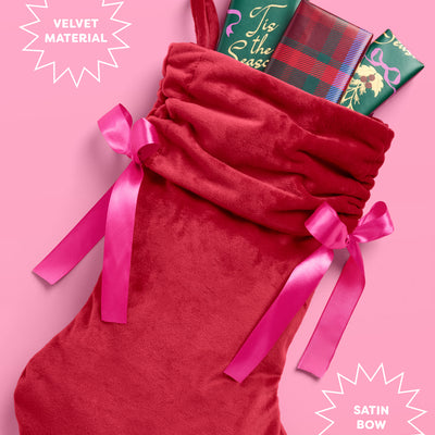 Velvet Stocking - ruched stocking