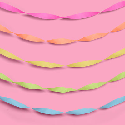 Pool Party Streamers - 5 crepe paper rolls