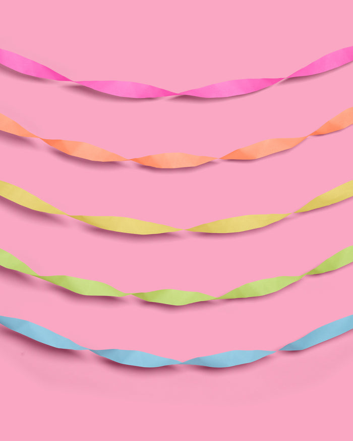 Pool Party Streamers - 5 crepe paper rolls