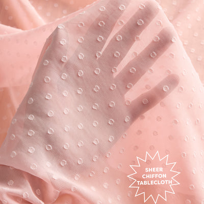 Tea Party Tablecloth - sheer polka dot tablecloth