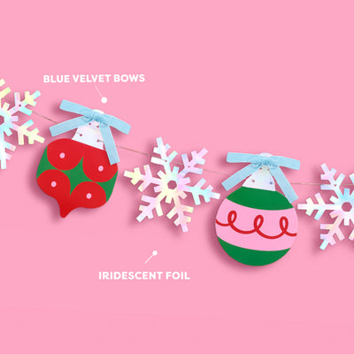 Ornament Snowflake Banner - iridescent foil banner