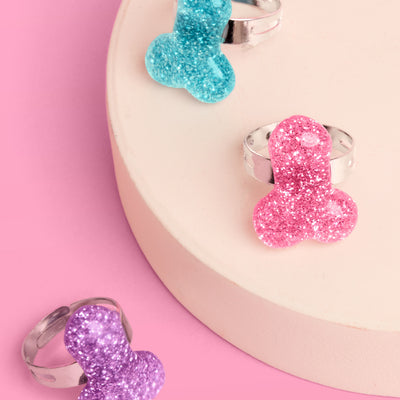 Naughty Glitter Ring Set - 10 glitter penis rings