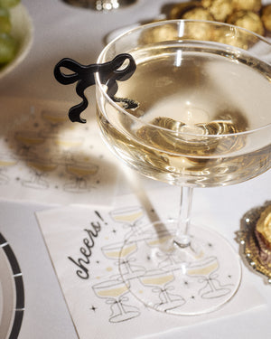 Little Black Bow Drink Markers - 8 drink markers