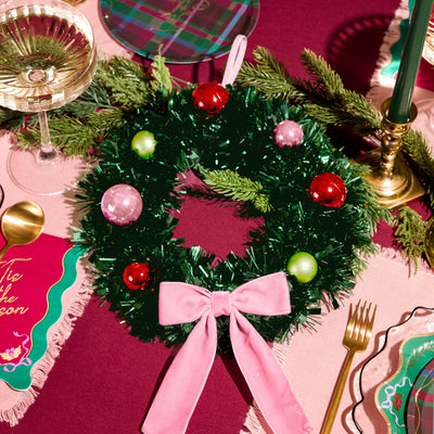 Pinkmas Wreath - iridescent mini wreath