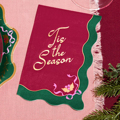 Tis the Season Napkins - 50 rectangle napkins