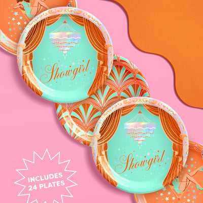 Life Of A Showgirl Plates - 24 paper plates