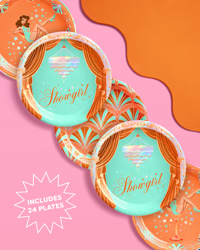 Life Of A Showgirl Plates - 24 paper plates
