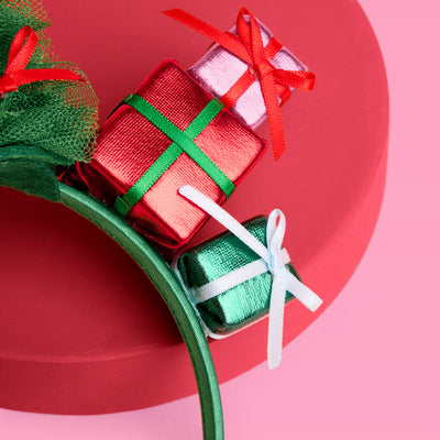 Christmas Tree Headband - green tulle headband