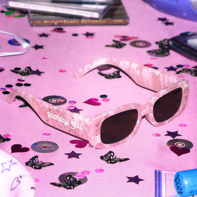 Birthday Girl Sunglasses - marble embossed sunglasses