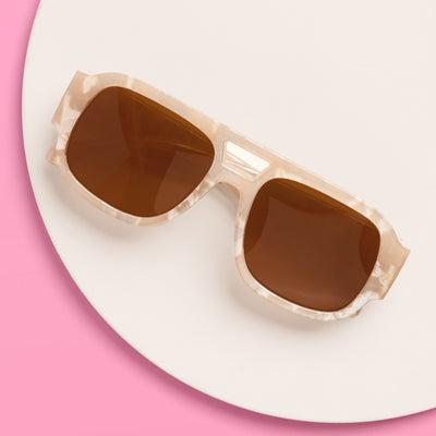 Bride Aviator Sunnies - neutral tortoise sunglasses
