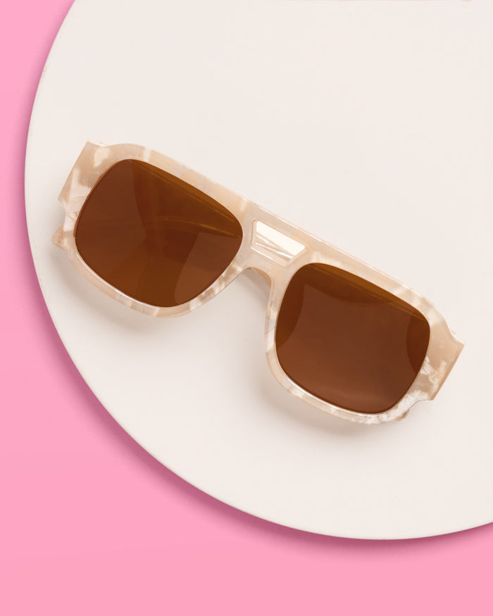 Bride Aviator Sunnies - neutral tortoise sunglasses