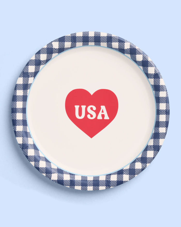 All American Plates - 24 paper plates