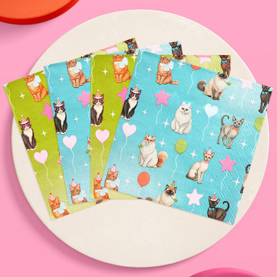 Cat Napkins - 24 paper napkins