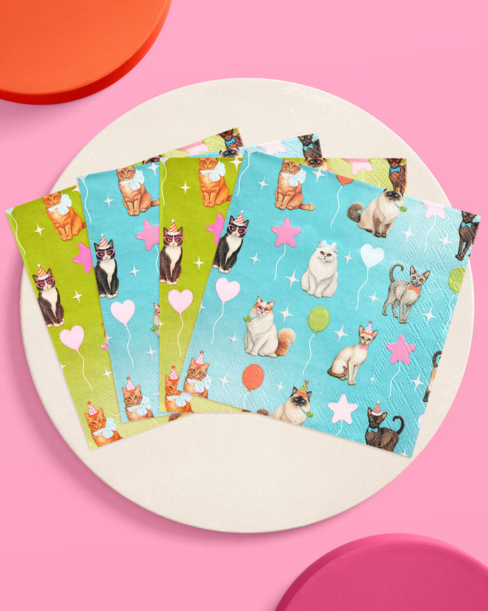 Cat Napkins - 24 paper napkins