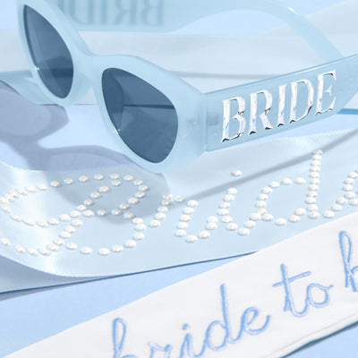 Something Blue Pack - hair bow, sunglasses + sash