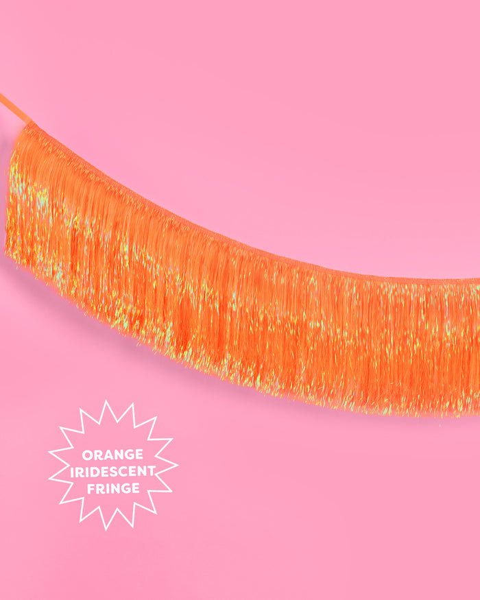 Showgirl Fringe Banner - iridescent banner