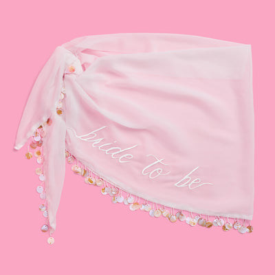 Beach Bride Sarong - white pearl embellished coverup
