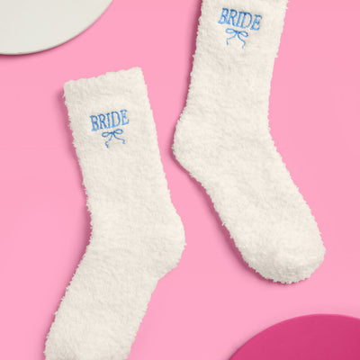 Bride Cloud Socks - fuzzy ivory socks