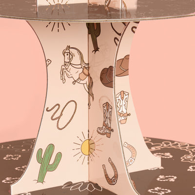 Western Cupcake Tower - 6 cardboard pieces