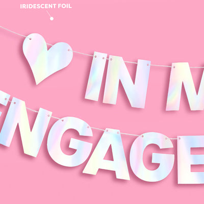 Engaged Era Banner - iridescent foil banner