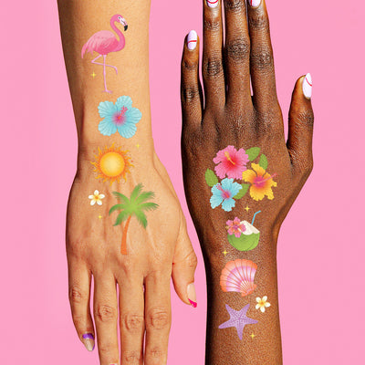 Tropical Tattoos - 74 temporary tattoos