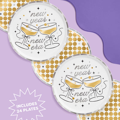 New Year, New Era Plates - 24 paper plates