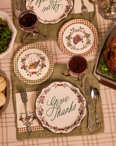 Thanksgiving Harvest Plates - 32 paper plates