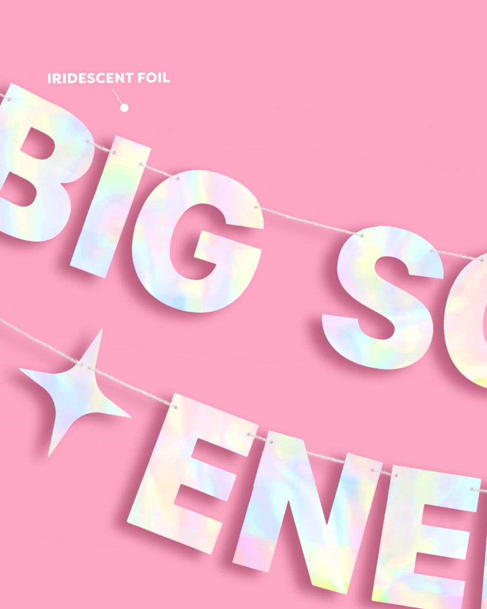 Big Scorpio Energy Banner - iridescent foil banner