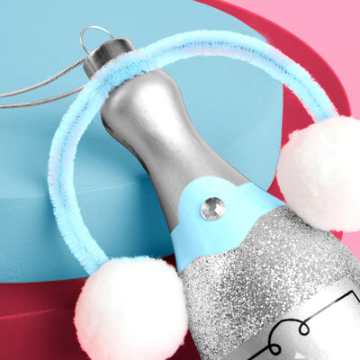 Après Ski Ornament - silver glitter ornament