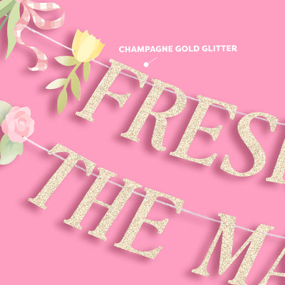 Fresh Off The Market Banner - gold glitter banner