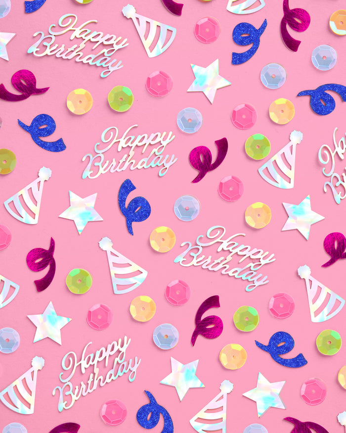 Rainbow Birthday Confetti - 200 pc foil confetti