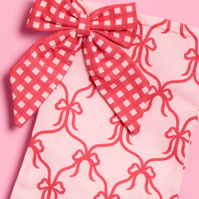 Girly Bow Stockings - 2 Canvas Stockings