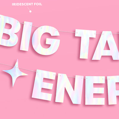 Big Taurus Energy Banner - iridescent foil banner
