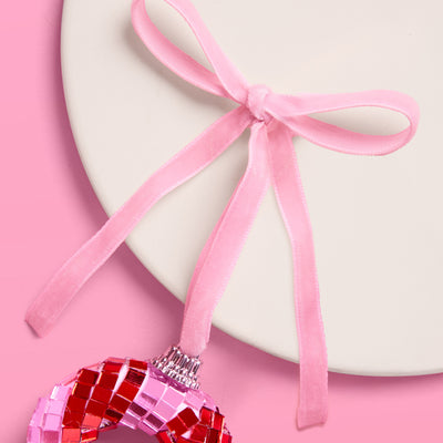 Disco Candy Cane Ornament - disco tiled ornament