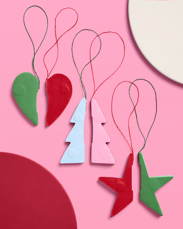 3D Paper Ornament Set - 6 piece ornament set