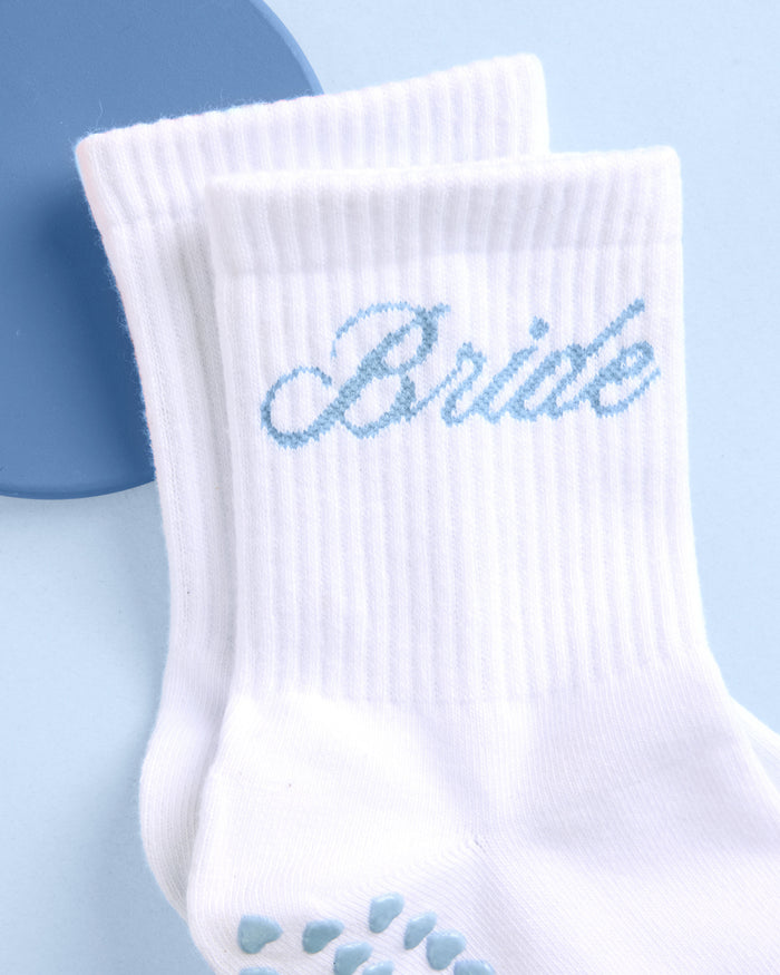 Bride Pilates Sock - grippy crew sock