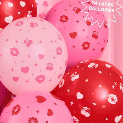 Lucky in Love Balloon Pack - 24 latex balloons