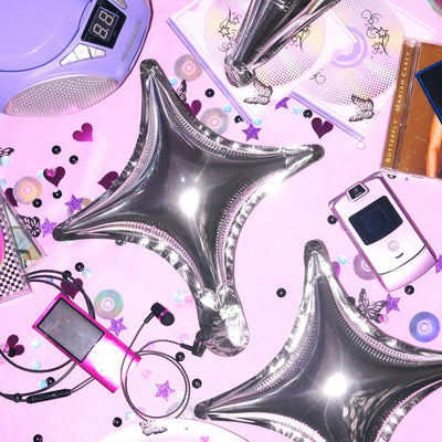 Sparkle Balloon - 6 pc silver foil set