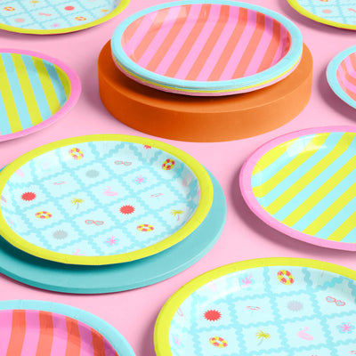 Pool Party Plates - 24 paper plates