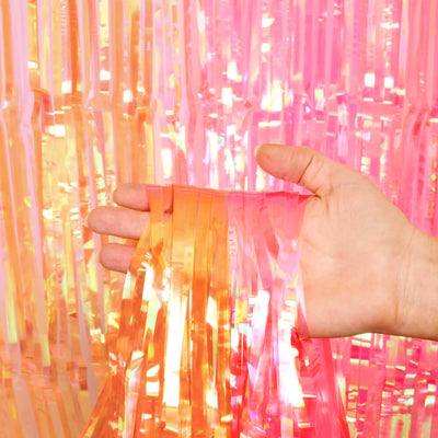 Sunset Curtain Pack - pink + orange foil curtains