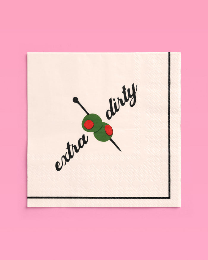 Party Neutral Martini Napkins - 25 paper napkins