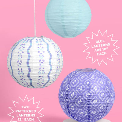 Coastal Lanterns - set of 6 paper lanterns