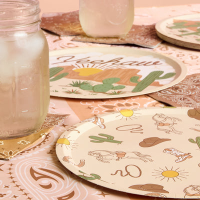Wild Wild West Plates - 12 paper plates
