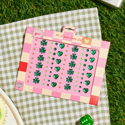 St Patty's Face Gems - 84 adhesive face gems