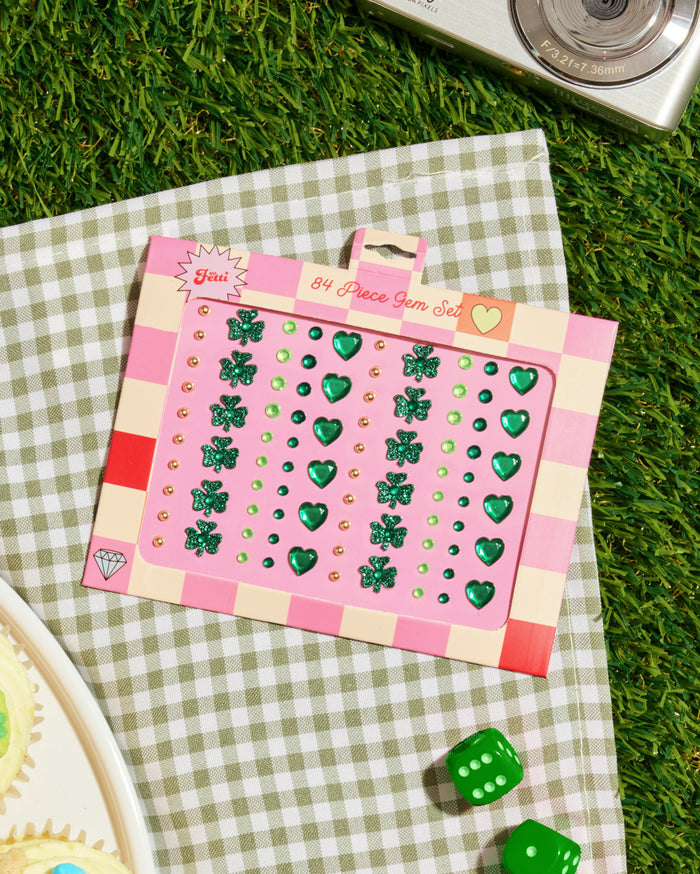 St Patty's Face Gems - 84 adhesive face gems