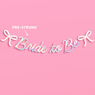 Tying The Knot Banner - iridescent foil banner
