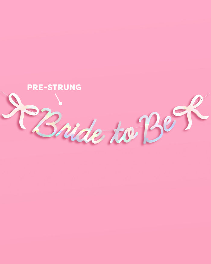 Tying The Knot Banner - iridescent foil banner