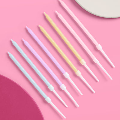 Skinny Party Candles - 5" pastel candles