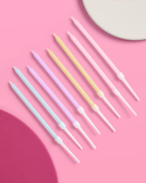 Skinny Party Candles - 5" pastel candles