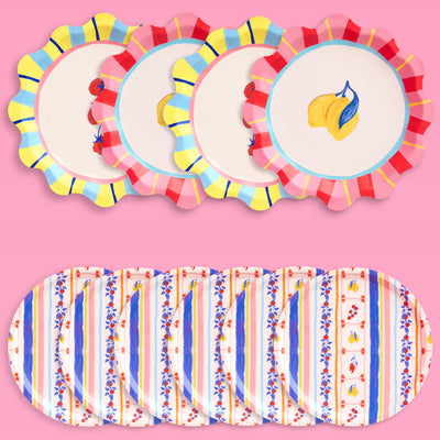 Italian Capri Plates - 32 paper plates